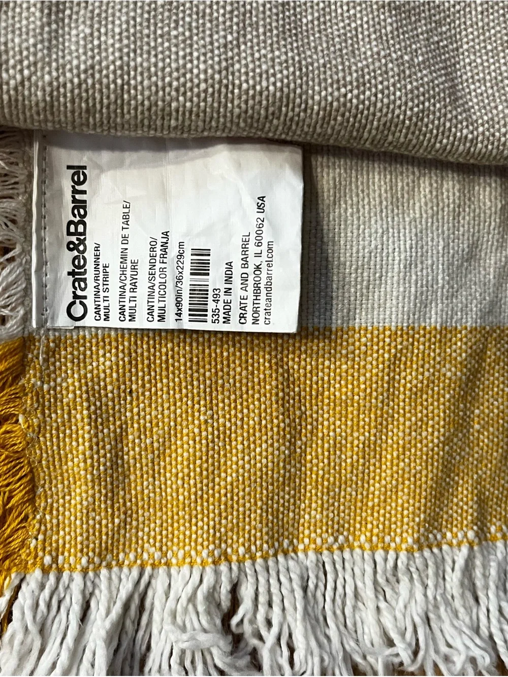 Crate & Barrel Cantina Multi-Stripe Runner